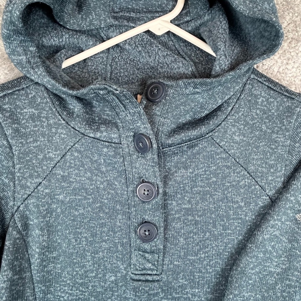 Columbia Castle Peak Pullover Fleece Hoodie Blue Heathered Woman's‎ Small - Picture 3 of 10